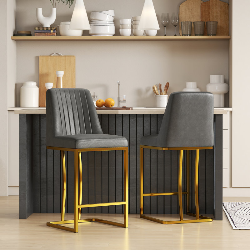 Tabouret de comptoir 25 po Branchville, Gris foncé