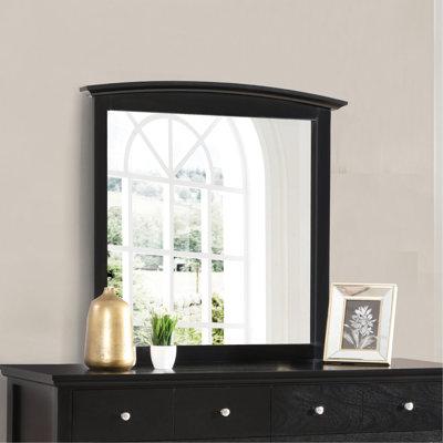 Miroir mural noir élégant et décontracté