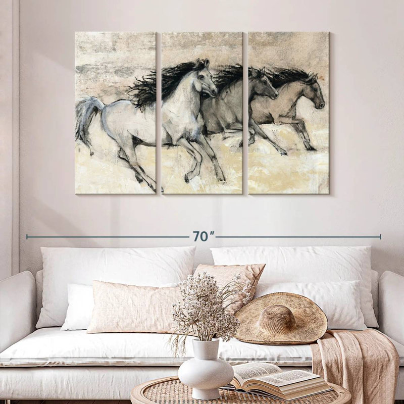 Brampt Horses In Motion II, H 20 po x l 33 po