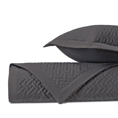 Basketweave Quilted Sateen Coverlet Set