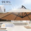 Parasol incurvé réglable avec base