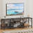 Media Console Table Entertainment Center with Open Storage Shelves & Soundbar Shelf, TV Stand for Living Room Decor-725204597-725204598