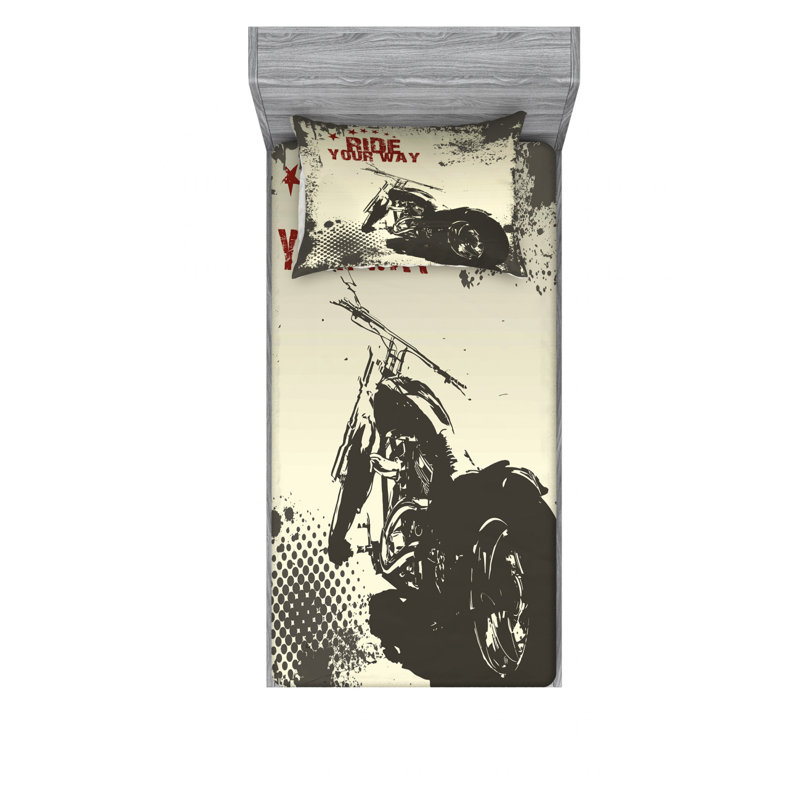 Ensemble de draps Ride Your Way, Ensemble de draps pour lit simple avec drap-housse
