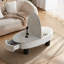 Table basse ovale avec plateau en faux marbre, table basse moderne avec tiroir caché et espace de rangement, table basse pour le salon, la chambre à coucher, le bureau