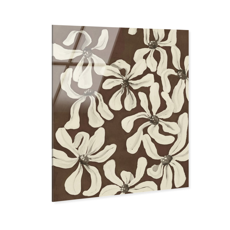 Dancing Jasmine High-Gloss Frameless Acrylic Glass Wall Art Floral & Botanical Print by Oliver Gal, Ready to Hang, 16 x 20