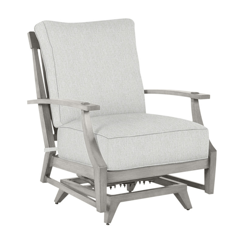 Croquet Patio Chair with Cushions, Welt, Oyster, Bali Pearl
