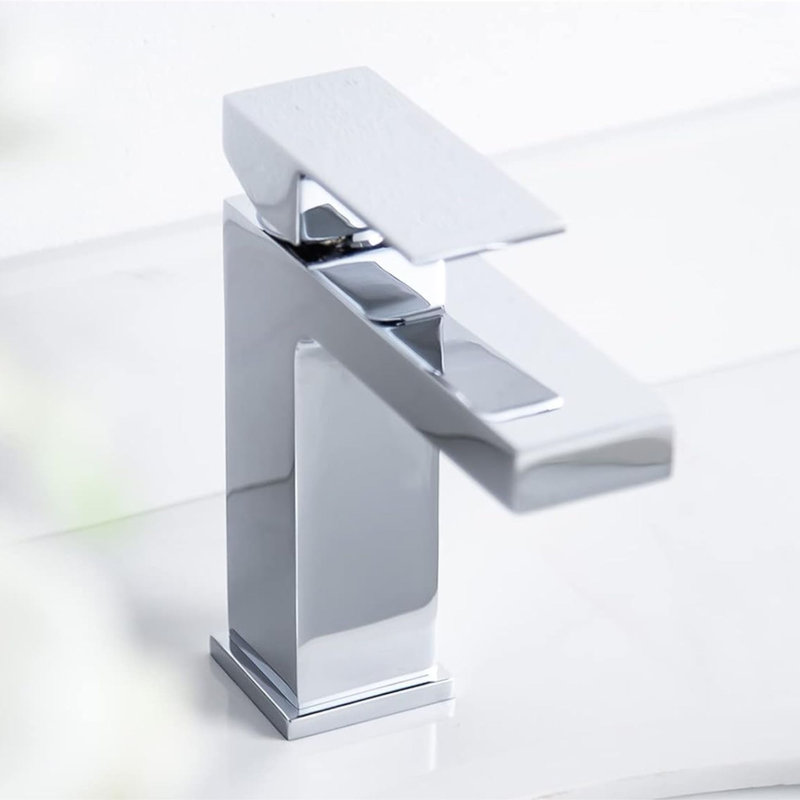 Robinet de salle de bain à un trou avec ensemble de bonde, robinet de salle de bain à poignée simple avec bouchon de bonde escamotable