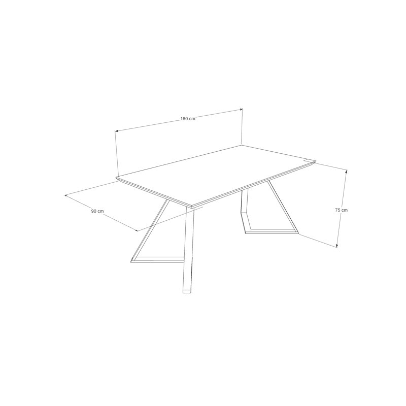 Carliana Oak Metal Base Dining Table, Natural Oil, 75" H x 90" L x 160" W