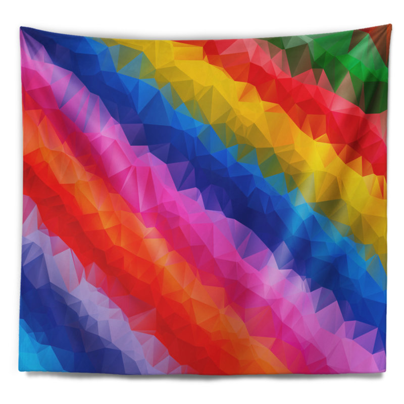 Tapisserie abstraite multicolore à crayons multicolores, H 68 po x l 80 po