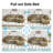 104" L Shape Sectional Sleeper Sofa 2 in 1 Convertible Sleeper Sofa With Pull Out Bed And 2 Stools-1432235868