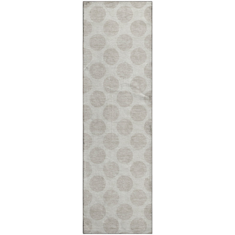 Tapis ivoire Prisco lavable à la machine de qualité supérieure, Tapis de couloir 2 pi 3 po x 7 pi 6 po