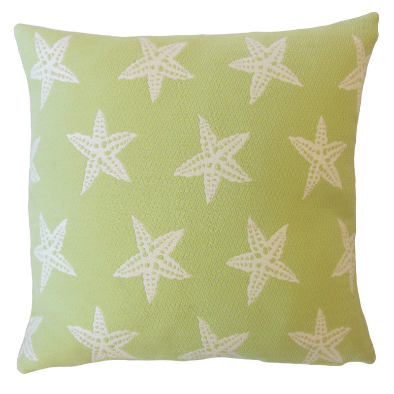 Wilf Geometric Feather Reversible Throw Pillow, 24" x 24", Sand