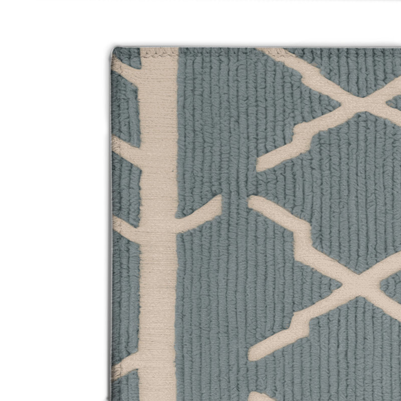 Tapis gris intérieur et extérieur Trellis, Rectangulaire 2 pi x 3 pi