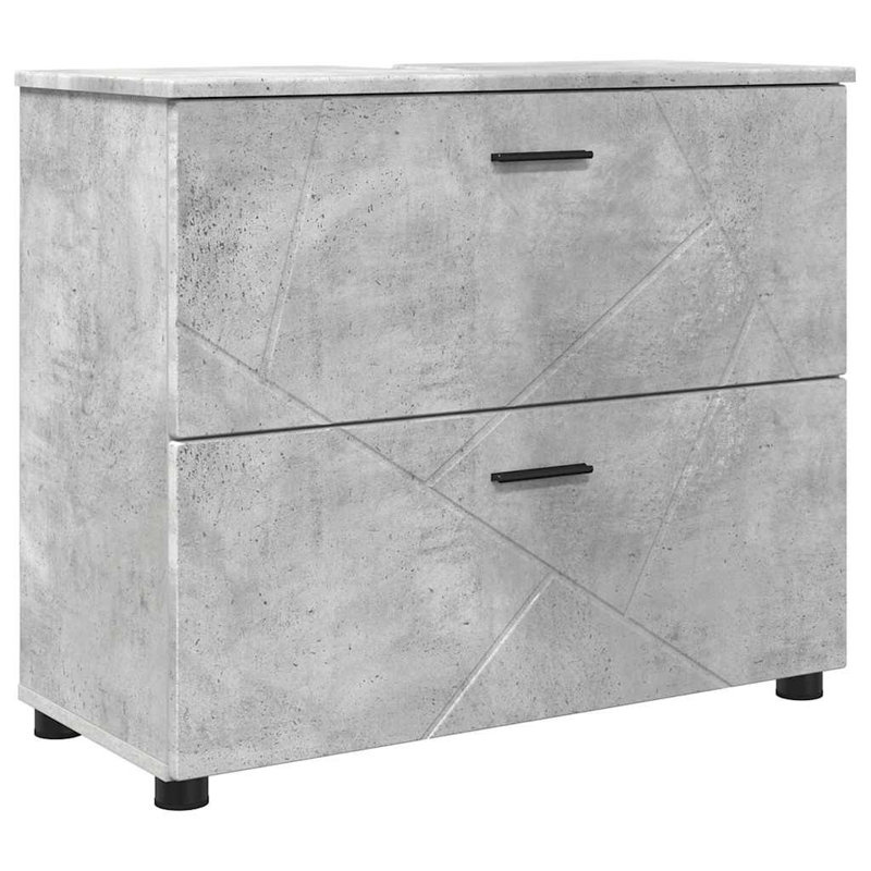 76.5cm Bathroom Vanity Base Only, Concrete Grey