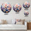 Horloge murale mauve-93396862