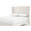 Très grand lit avec tête de lit tapissier apaisante de 54 po - Fabrication en métal, essentiel pour la chambre à coucher, sommier requis, disposition facile à assembler