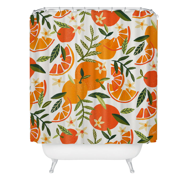 Rideau de douche simple à motif floral