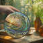 Panneaux de vitrail mosaïque vagues océaniques, attrape-soleil pour décoration de fenêtre-826717066