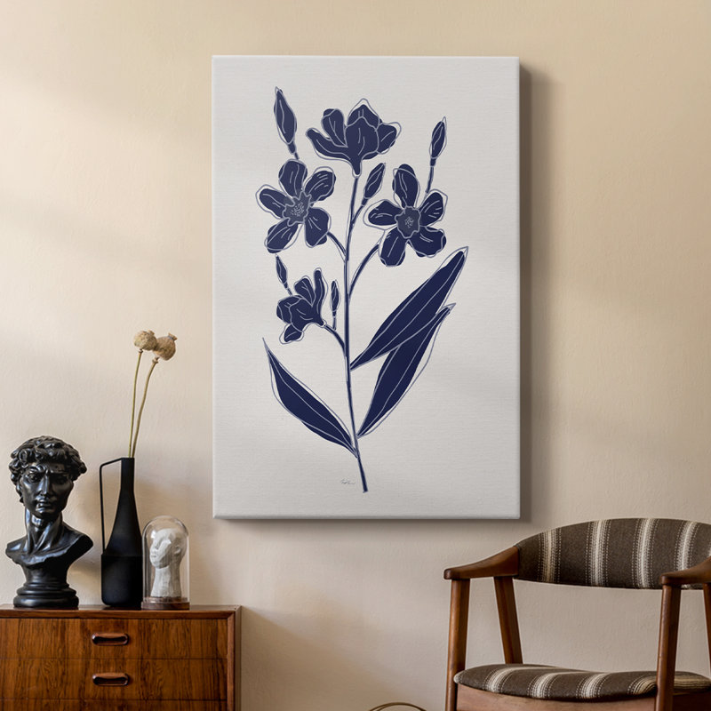 Indigo Botanical Study I - Gallery Cavas, H 12 po x l 8 po