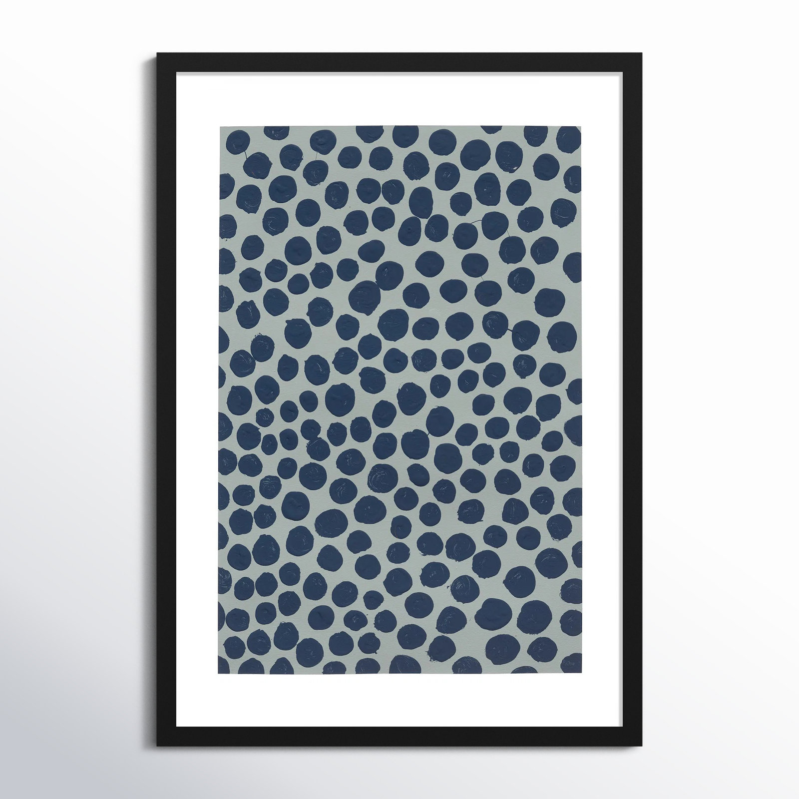 Blackberry On Gray by Michela Sorrentino, Black, 50" H x 35" W x 1.25" D