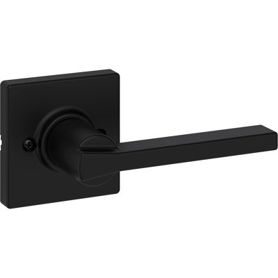 Poignée de porte intérieure Casey, levier pour portes de placard et de couloir, poignée réversible non verrouillable, noir mat, avec protection Microban