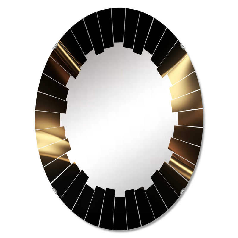 Vesqueville - Miroir mural moderne ovale, 36 po x 24 po