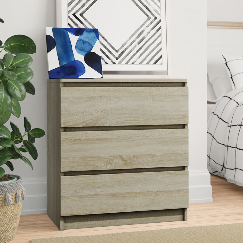 Traynor 70cm W 3 - Drawer Chest of Drawers, Sonoma