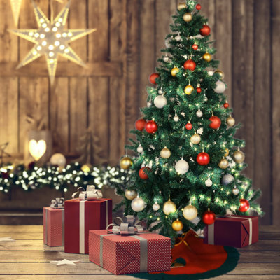 Arbre de Noël artificiel vert 7 pi avec lumières DEL