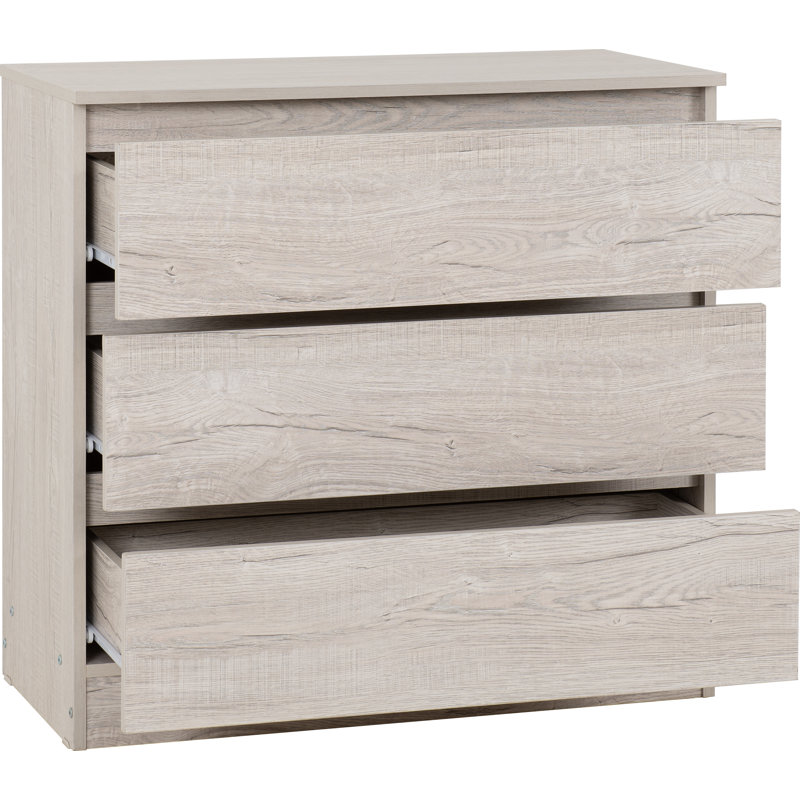 Braunstein 3 Drawer Chest, Urban Snow