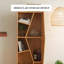 Bibliothèque en bois massif à motif géométrique