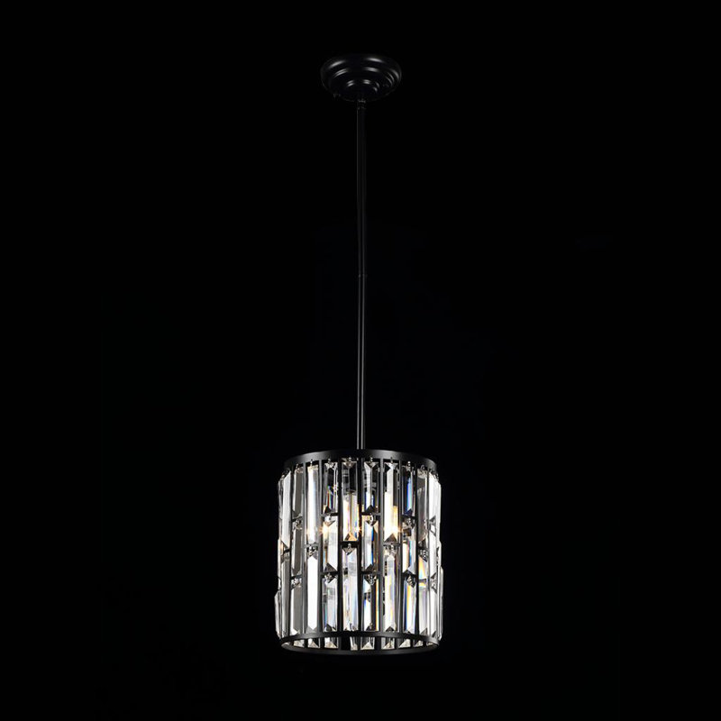 Luminaire suspendu cylindrique à 1 lumière