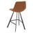 Diannie Upholstered Faux Leather Counter Stool with Iron Frame-1894724746