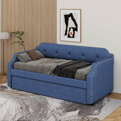 Twin Size Upholstered Daybed With Trundle