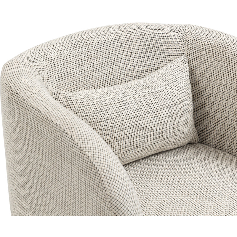 Sawyer Upholstered Armchair, Cream Weaved Fabric