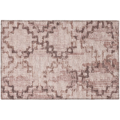 Tapis brun tissé à la machine Ancier