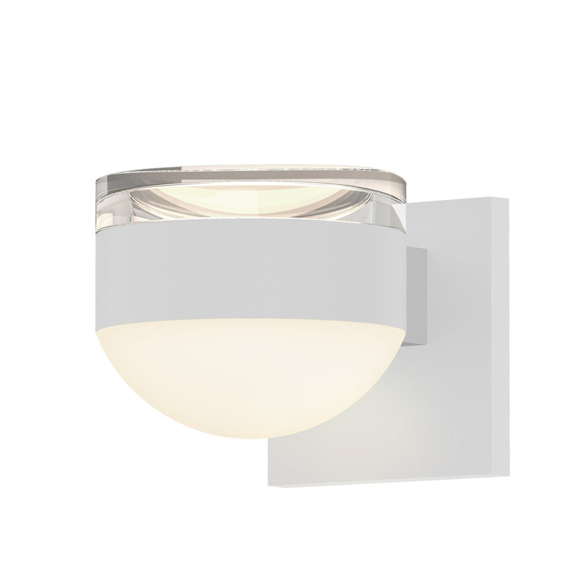 Applique murale d'extérieur à DEL H 5,5 po à 2 ampoules Reals, Blanc
