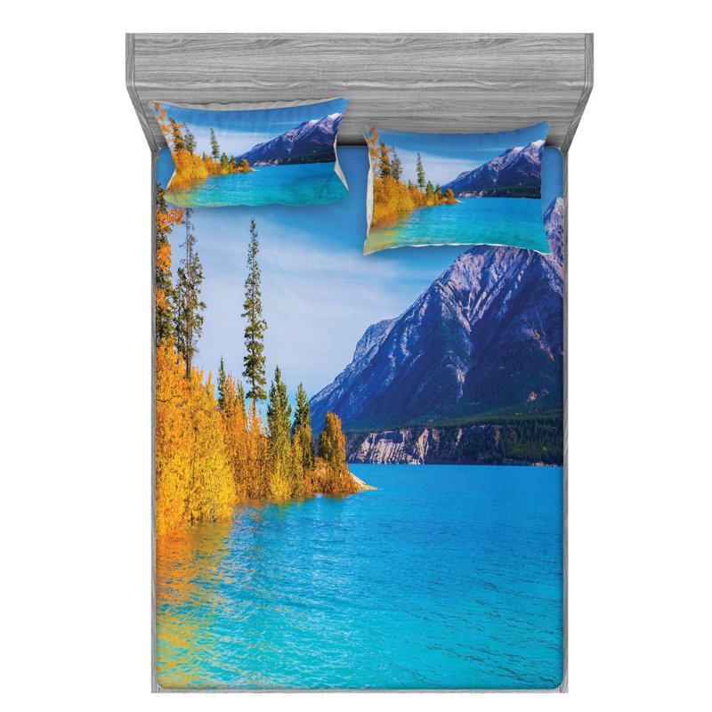 Microfiber Fitted Sheet, Full Fitted Sheet with 2 Pillowcases