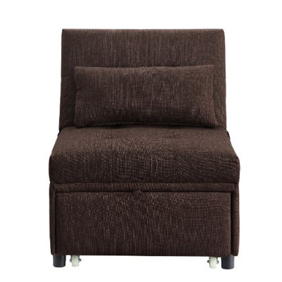 Townsey 28'' Faux Leather Convertible Sofa