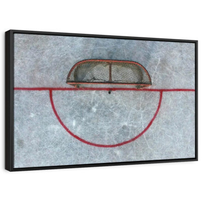 Impression sur toile de but de hockey sur glace