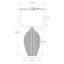 Lampe de table standard en rotin noir et lin Marin, H 29,23 po x l 15,85 po x P 15,85 po