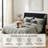 Melaya Wingback Upholstered Platform Bed Frame-628684016-640475838