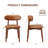 Maylon Upholstered Solid Wood Frame Side Chairs-1788348400