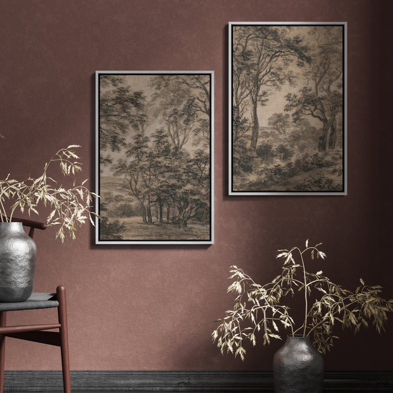 Art mural encadré rétro antique classique pour chambre à coucher, H 24 po x l 16 po, Blanc