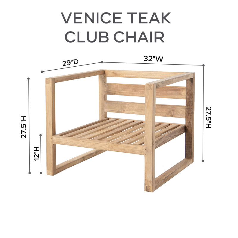 Venice Teak 8 Piece Deep Seating Group With Coffee Table, Cocoa