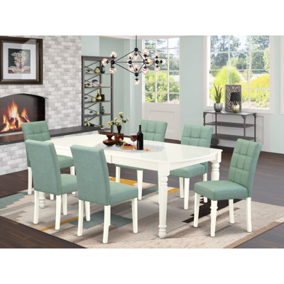 Smajil 6 - Person Solid Wood Top Four Leg Dining Set