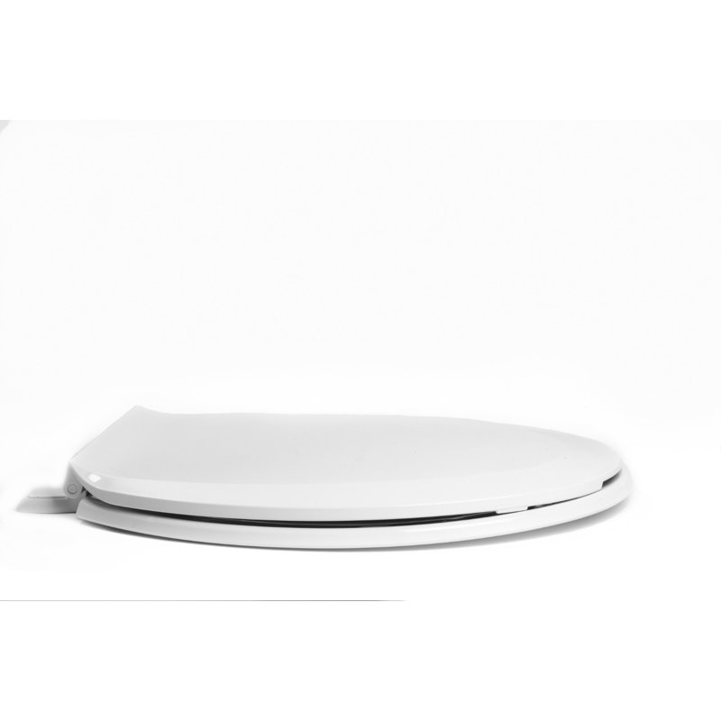 Elongated Toilet Seat and Lid, White