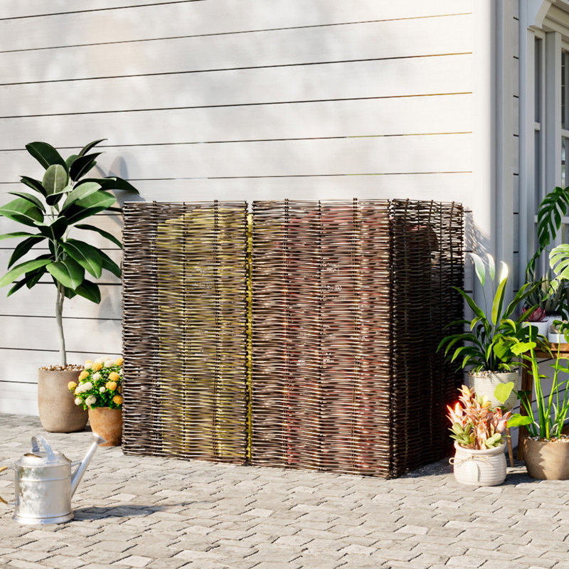 Caffie 115 cm H x 284 cm W Wicker Fence Panels Fencing with 4 Panel(s) Included