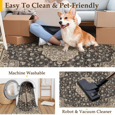 Tapis noir de style persan Haven