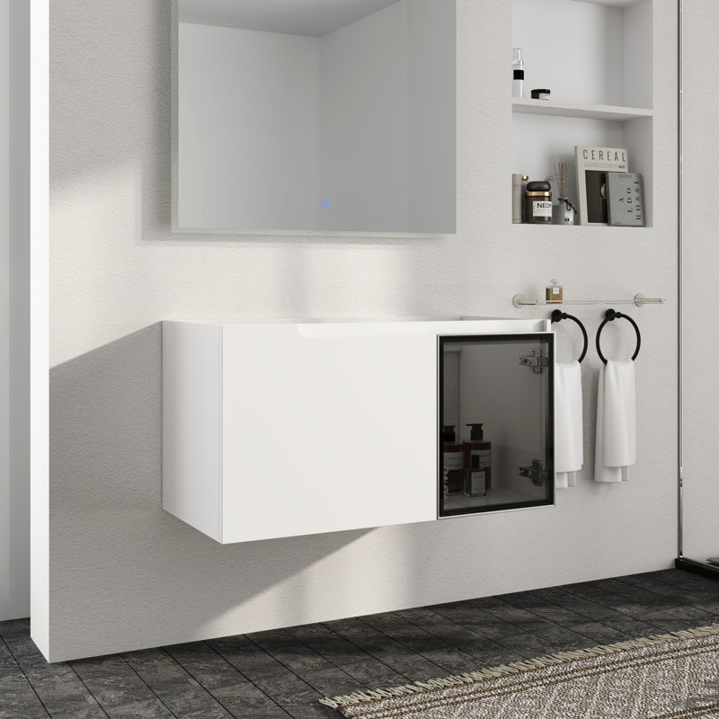 Base de meuble-lavabo mural simple 36 po Caelum