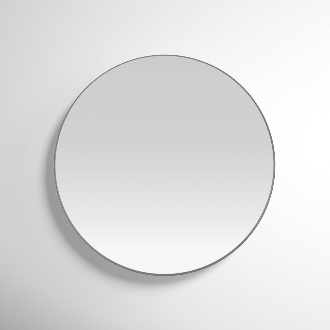 Lansing Stainless Steel Round Mirror AllModern 